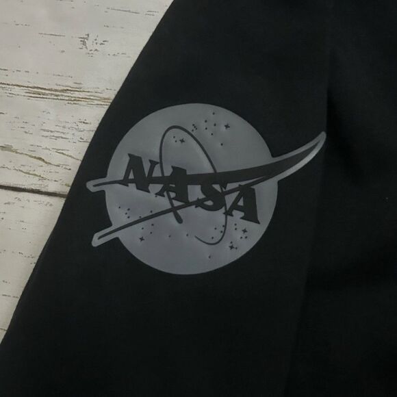 Adidas Juventus NASA Italy USA Seasonal Doubleknit Flag Hoodie Black Mens Small - Picture 3 of 9